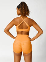 New Drawstring Yoga Wear Breathable Solid Color Shorts