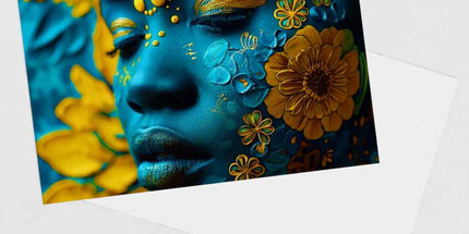 Blue Sunflower Postcard