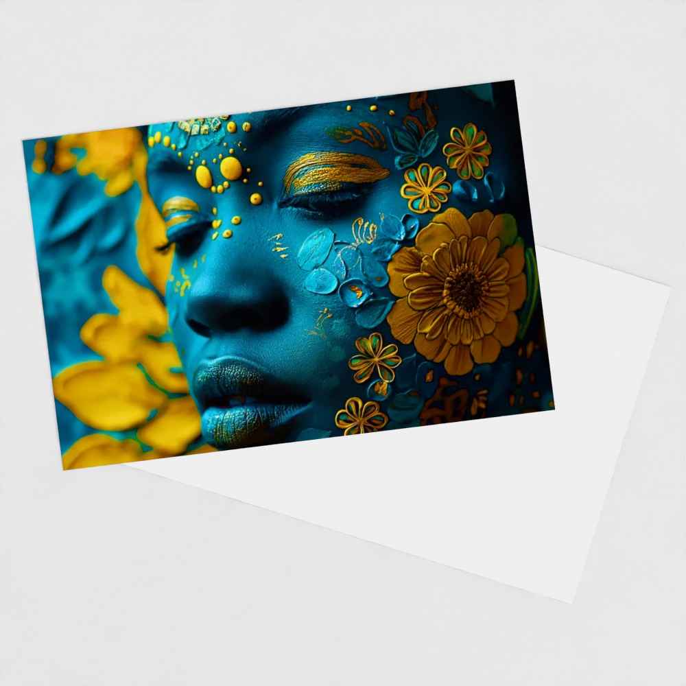 Blue Sunflower Postcard