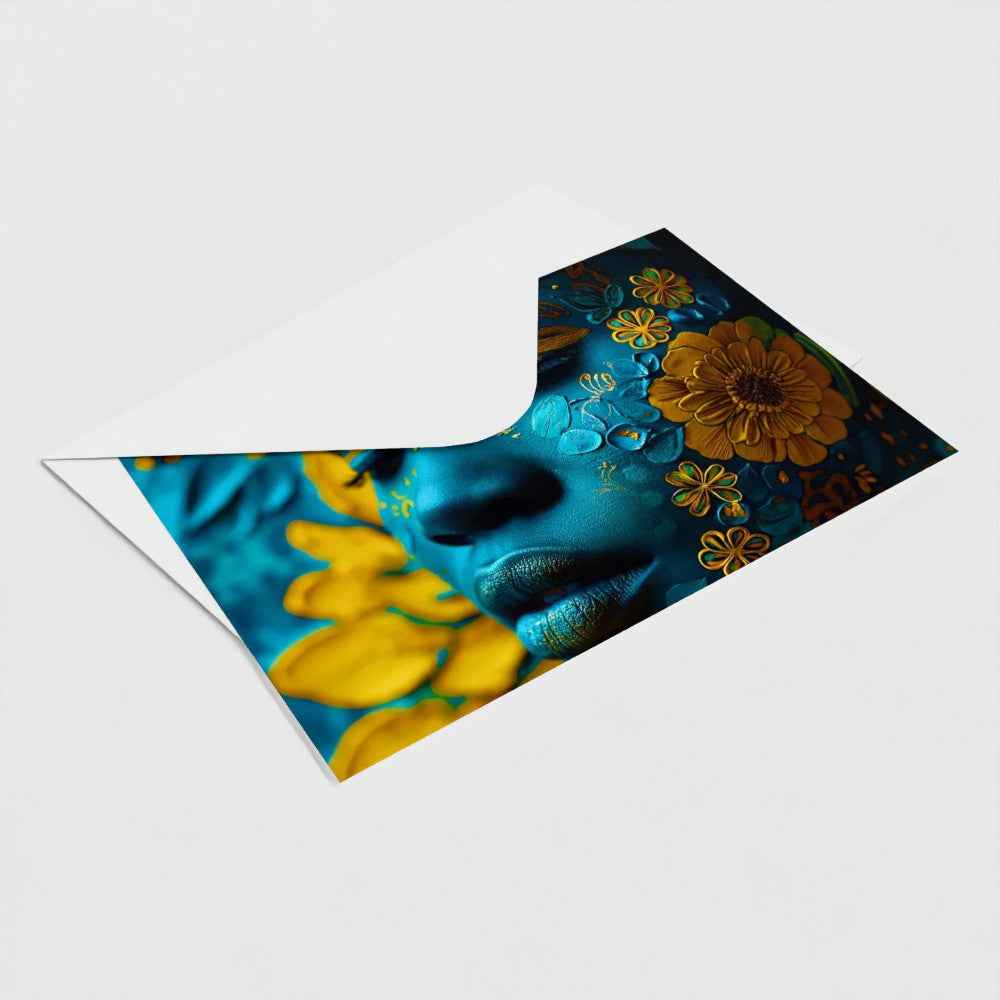 Blue Sunflower Postcard