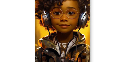 Little Boy Dino Dream Earphone: MelanatedMe Adventures by D'Sare Snap Phone Case - D'Sare 