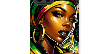 Gift For Her Rasta Queen Street Black Women Gift Tough Phone Case - D'Sare