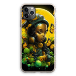 Monarch Butterfly Urban Fantasy Art Print - Afrofuturistic Girl with Butterflies Eco Phone Case - D'Sare