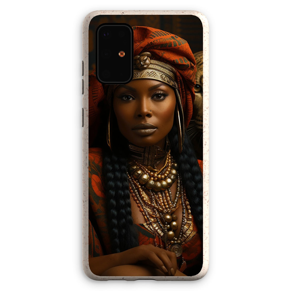 Empress Ebony Leopard Luxe MelanatedME Eco Phone Case - D'Sare