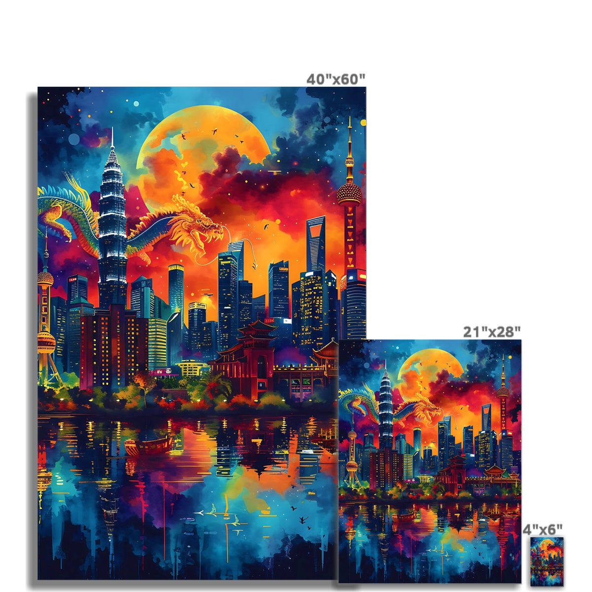 2024 Year Of The Dragon Celebration Wall Art Poster
