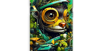 Nature's Resilience: Surreal Auto-Forest Artwork - Whimsical Raccoon and Greenery Infused Car  Snap Phone Case - D'Sare