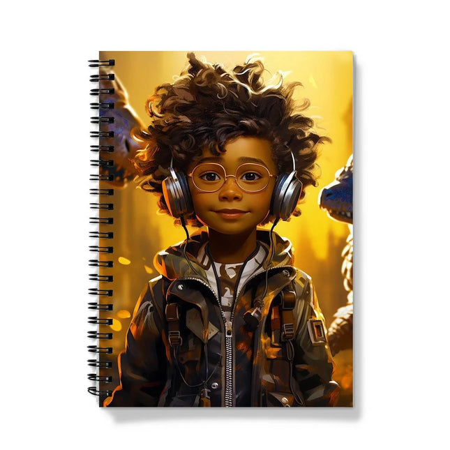 Little Boy Dino Dream: MelanatedMe Adventures by D'Sare Notebook by Prodigi