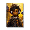 Little Boy Dino Dream: MelanatedMe Adventures by D'Sare Notebook by Prodigi