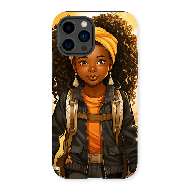Autum Days Cute Black Girl MelanatedMe Tough Phone Case - D'Sare