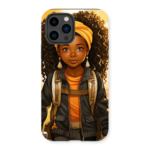 Autum Days Cute Black Girl MelanatedMe Tough Phone Case by Prodigi