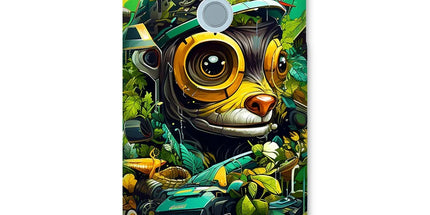 Nature's Resilience: Surreal Auto-Forest Artwork - Whimsical Raccoon and Greenery Infused Car  Snap Phone Case - D'Sare