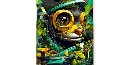 Nature's Resilience: Surreal Auto-Forest Artwork - Whimsical Raccoon and Greenery Infused Car  Snap Phone Case - D'Sare