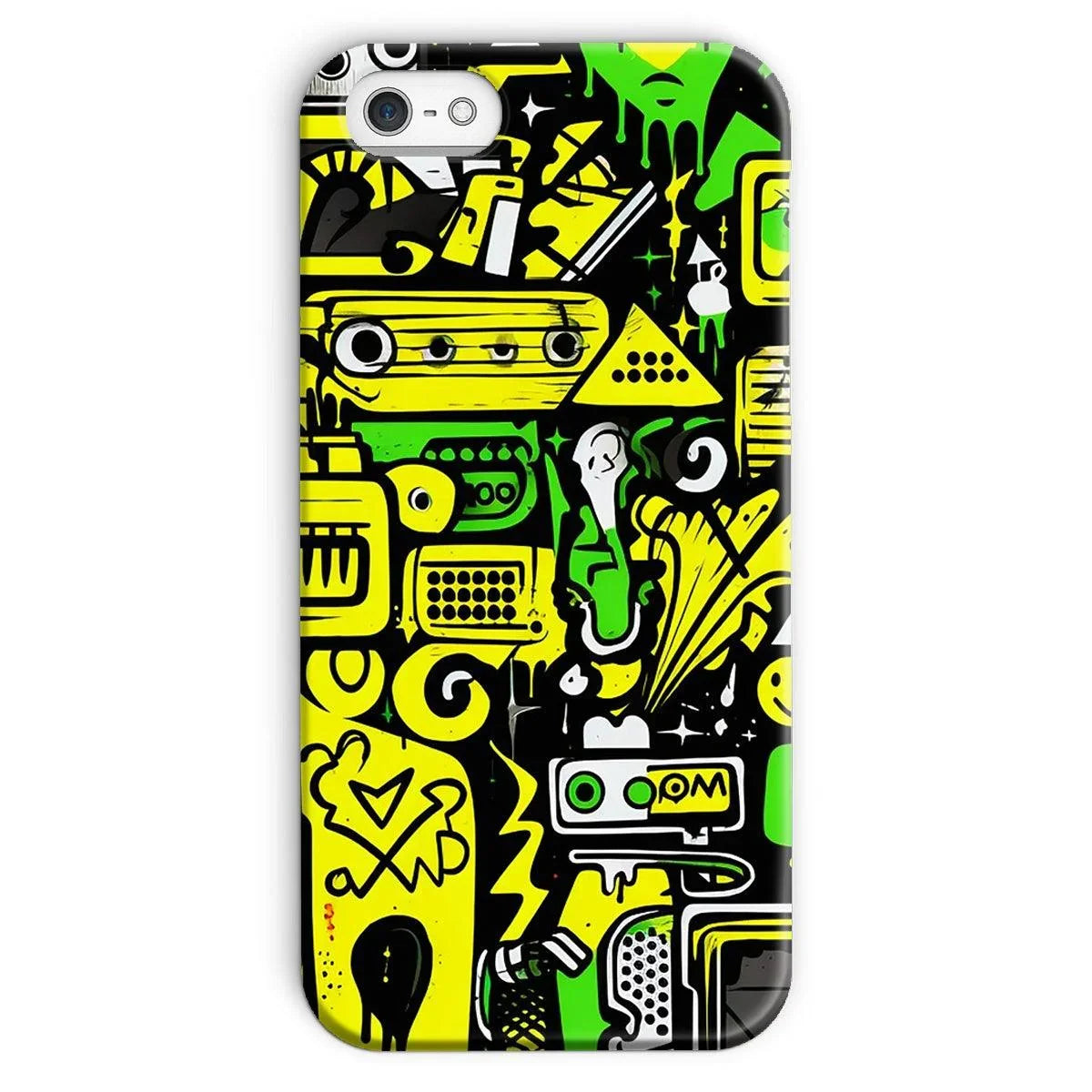Graffiti Green and Yellow Abstract: A Dive into Vibrant Urban Art Snap Phone Case by Prodigi