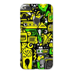 Graffiti Green and Yellow Abstract: A Dive into Vibrant Urban Art Snap Phone Case - D'Sare 