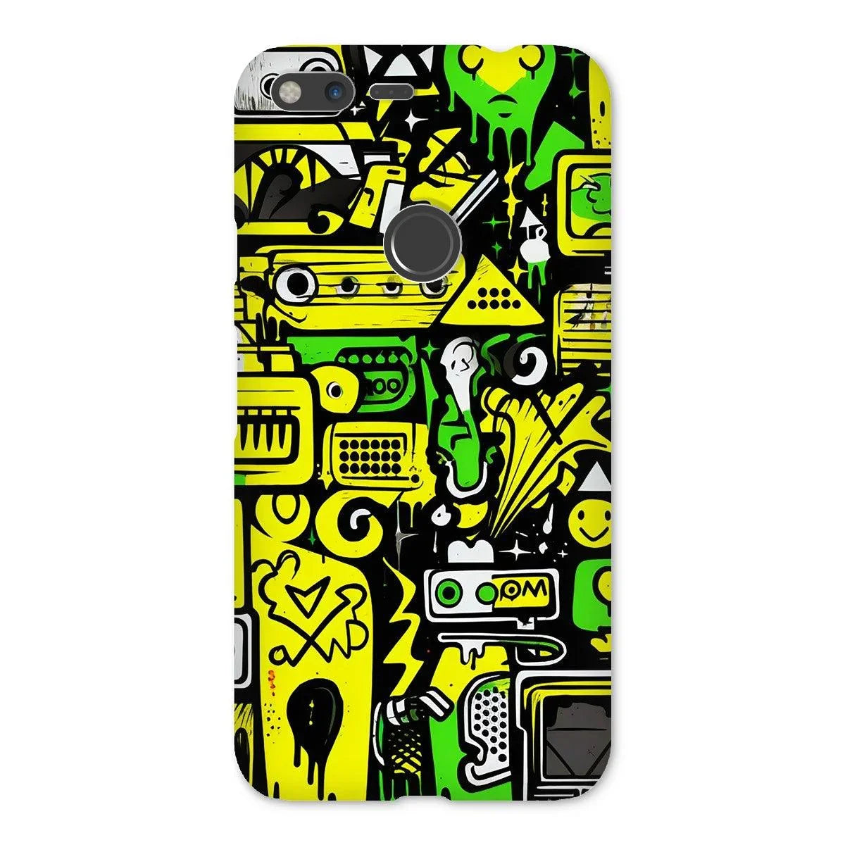 Graffiti Green and Yellow Abstract: A Dive into Vibrant Urban Art Snap Phone Case by Prodigi