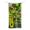 Graffiti Green and Yellow Abstract: A Dive into Vibrant Urban Art Towel by Prodigi
