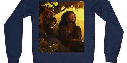 Empress Divine: The Black Feminine & Lion of Judah Legacy Crew Neck Sweatshirt - D'Sare 