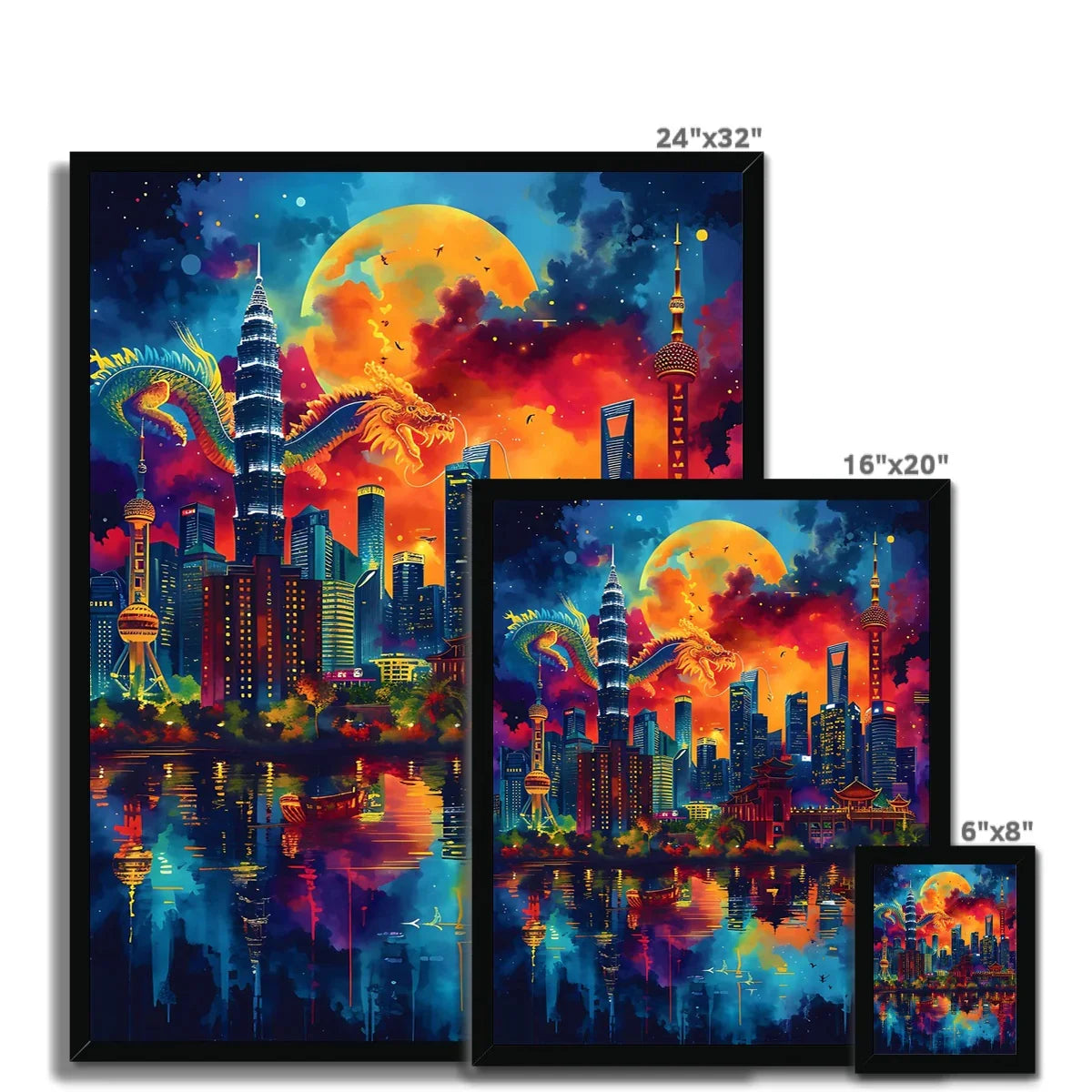 2024 Year Of The Dragon Celebration Budget Framed Poster - D'Sare