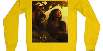 Empress Divine: The Black Feminine & Lion of Judah Legacy Crew Neck Sweatshirt - D'Sare 