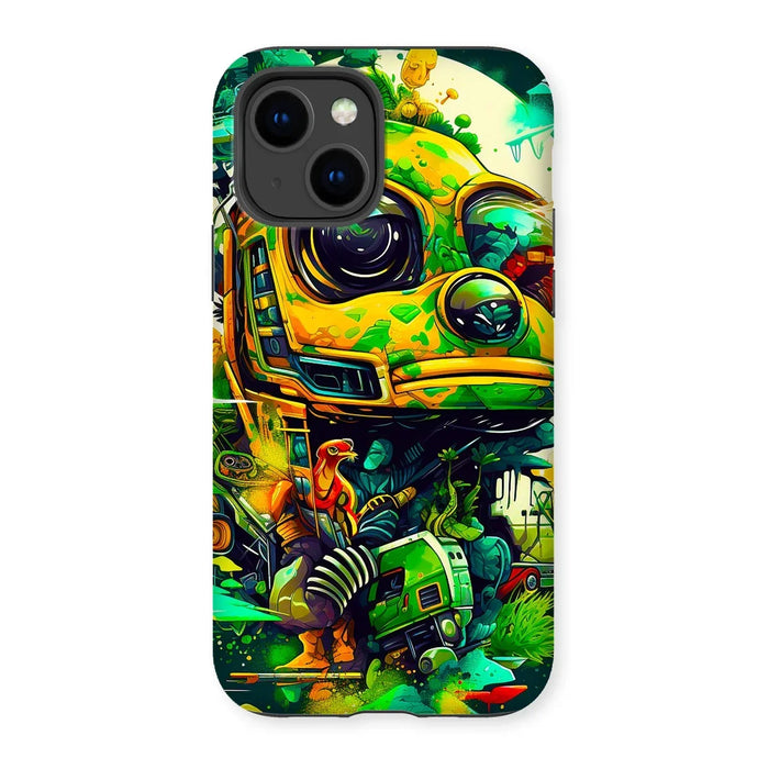 Mechanical Muse: Vibrant Graffiti Odyssey in Surreal Auto Wonderland Tough Phone Case