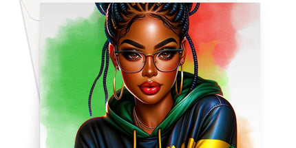 Irie Island Girl  Greeting Card - D'Sare