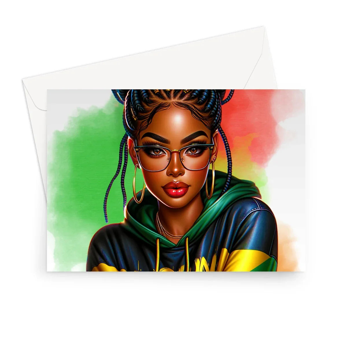 Irie Island Girl  Greeting Card - D'Sare