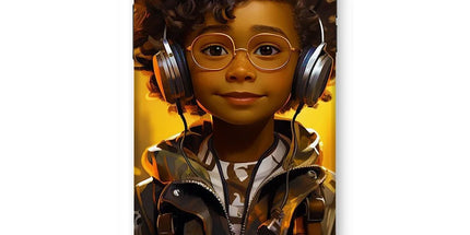 Little Boy Dino Dream Earphone: MelanatedMe Adventures by D'Sare Snap Phone Case - D'Sare 