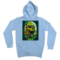 Mechanical Muse: Vibrant Graffiti Odyssey in Surreal Auto Wonderland Kids Hoodie by D'Sare