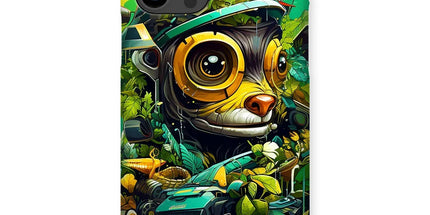 Nature's Resilience: Surreal Auto-Forest Artwork - Whimsical Raccoon and Greenery Infused Car  Snap Phone Case - D'Sare
