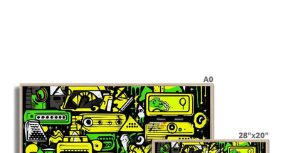 Graffiti Green and Yellow Abstract: A Dive into Vibrant Urban Art Framed Print by Prodigi