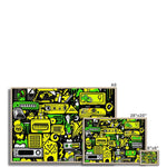 Graffiti Green and Yellow Abstract: A Dive into Vibrant Urban Art Framed Print - D'Sare 