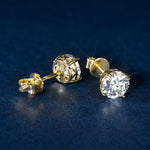 10k Gold 6mm Moissanite Diamond Stud Earrings - D'Sare