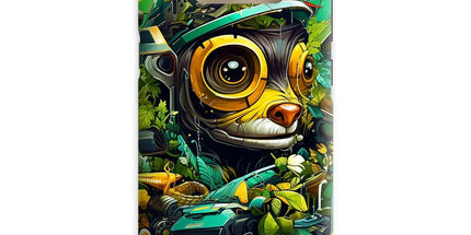 Nature's Resilience: Surreal Auto-Forest Artwork - Whimsical Raccoon and Greenery Infused Car  Snap Phone Case - D'Sare
