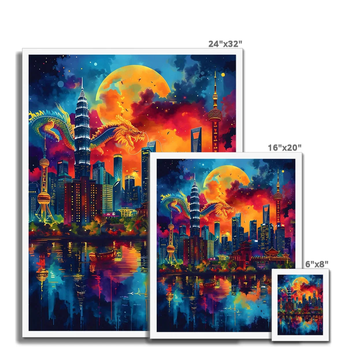 2024 Year Of The Dragon Celebration Budget Framed Poster - D'Sare