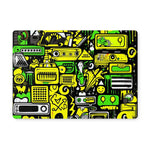 Graffiti Green and Yellow Abstract: A Dive into Vibrant Urban Art Placemat - D'Sare 