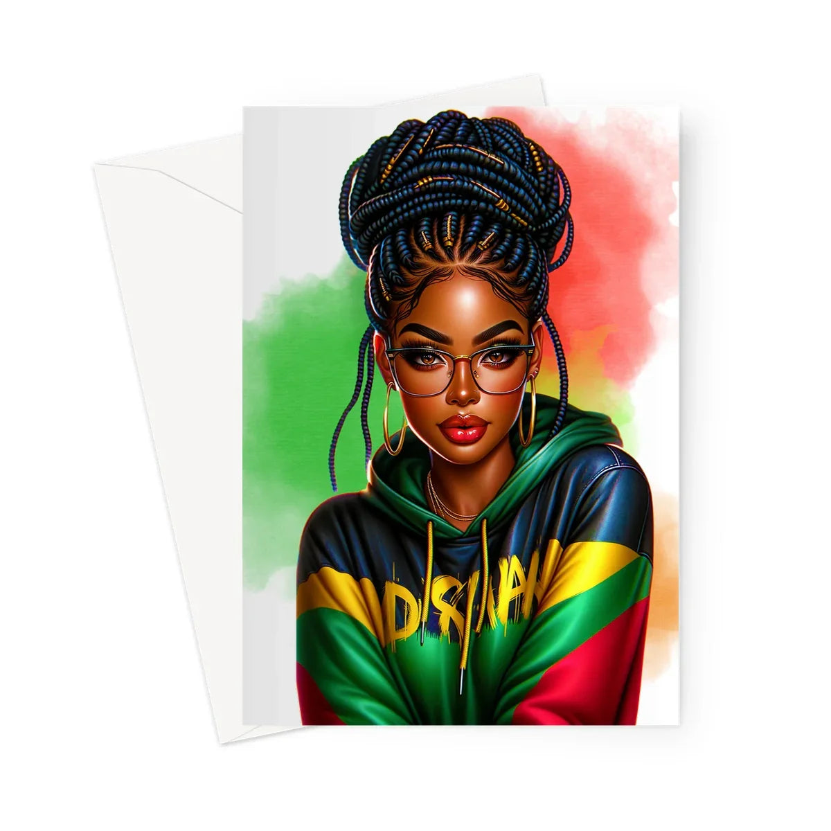 Irie Island Girl  Greeting Card - D'Sare