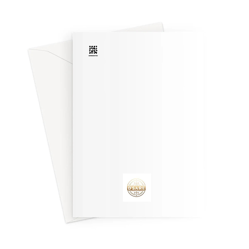 Urban Girl Neon Butterfly Headphone Pop Greeting Card - D'Sare