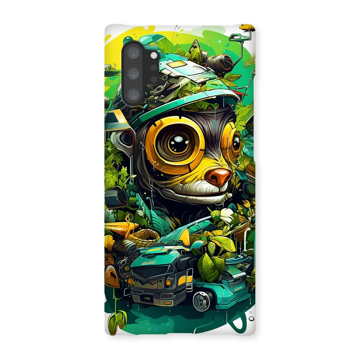 Nature's Resilience: Surreal Auto-Forest Artwork - Whimsical Raccoon and Greenery Infused Car  Snap Phone Case - D'Sare