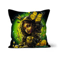 Urban Jungle Metamorphosis Muse Luminous Butterfly Queen Cushion by D'Sare