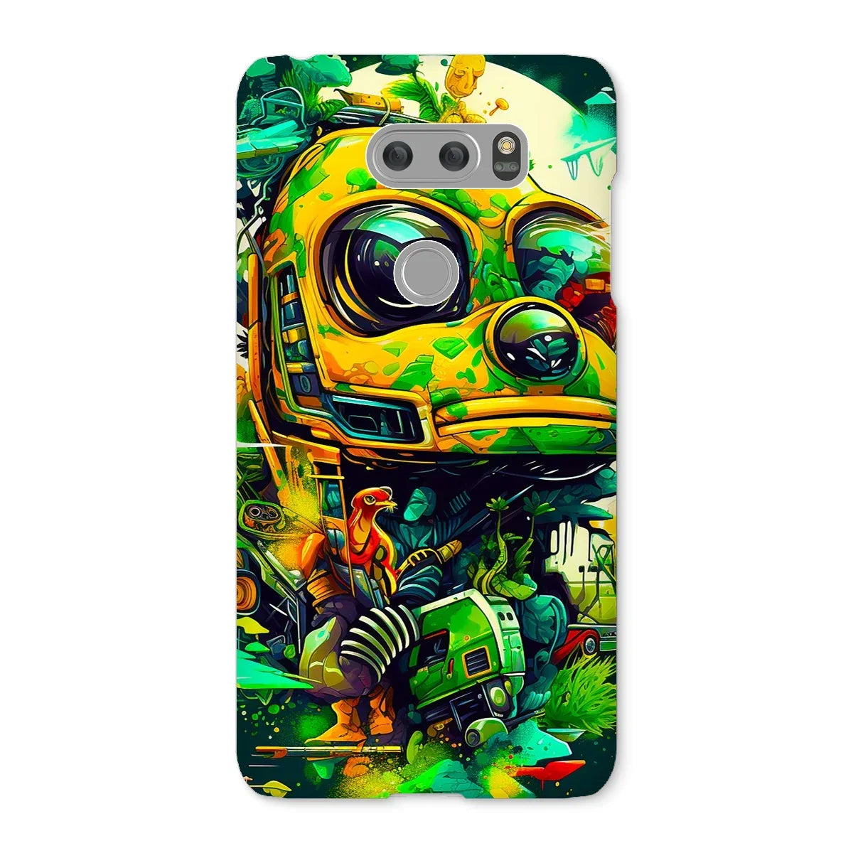 Mechanical Muse: Vibrant Graffiti Odyssey in Surreal Auto Wonderland Snap Phone Case - D'Sare