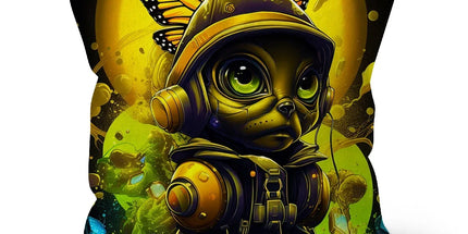 Lunar Explorer Pup | Intergalactic Canine Adventurer - Cosmic Voyage Sci-Fi Enthusiasts Cushion - D'Sare