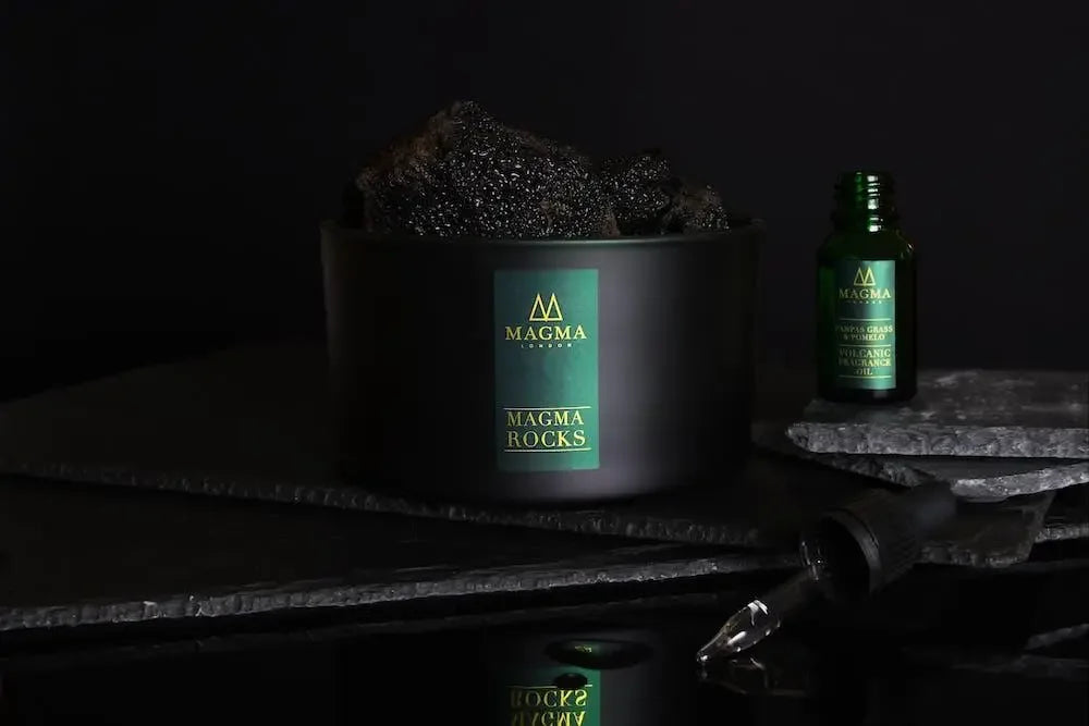 MAGMA ROCKS Pampas Grass and Pomelo Volcanic Rocks Diffuser - D'Sare 