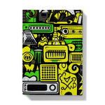 Graffiti Green and Yellow Abstract: A Dive into Vibrant Urban Art Hardback Journal - D'Sare 