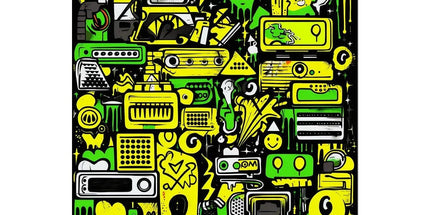 Graffiti Green and Yellow Abstract: A Dive into Vibrant Urban Art Temporary Tattoo by Prodigi