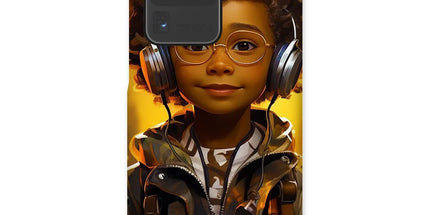 Little Boy Dino Dream Earphone: MelanatedMe Adventures by D'Sare Snap Phone Case - D'Sare 