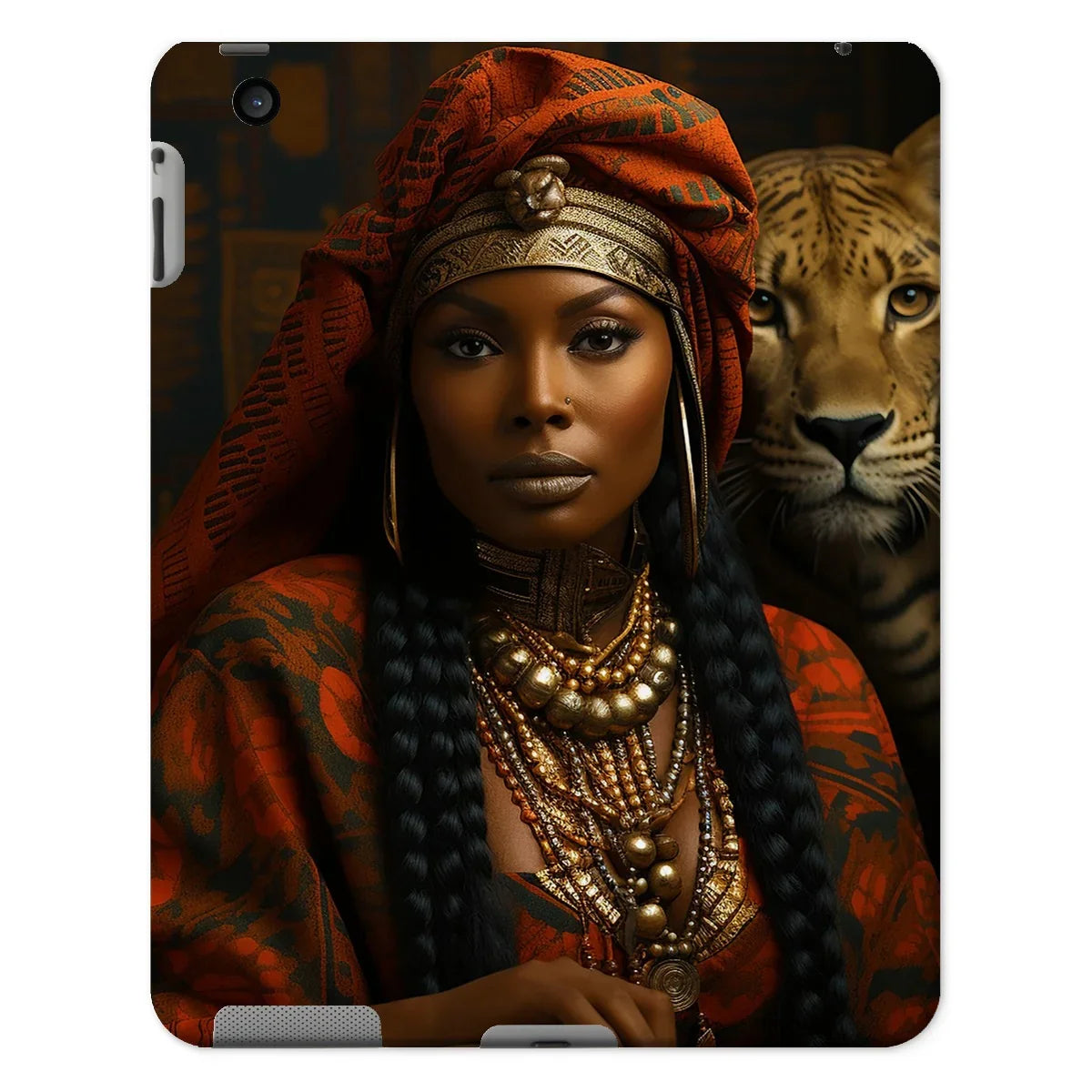 Empress Ebony Leopard Luxe MelanatedME Tablet Cases - D'Sare
