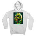 Mechanical Muse: Vibrant Graffiti Odyssey in Surreal Auto Wonderland Kids Hoodie by D'Sare