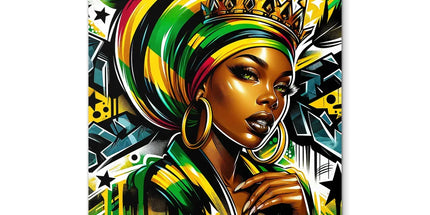 Gift For Her Rasta Queen Street Black Women Gift Coaster - D'Sare