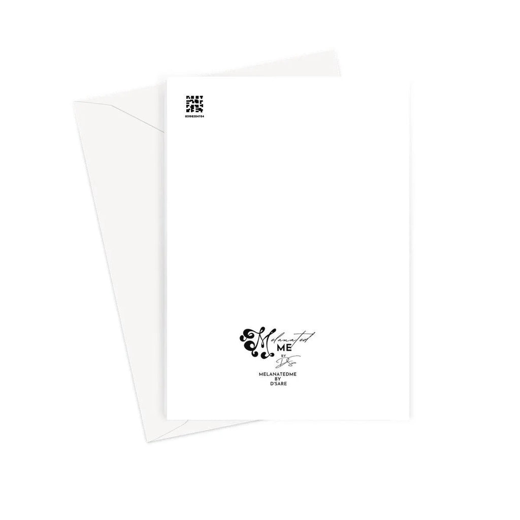 Little Boy Dino Dream Earphone: MelanatedMe Adventures by D'Sare Greeting Card - D'Sare 