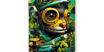 Nature's Resilience: Surreal Auto-Forest Artwork - Whimsical Raccoon and Greenery Infused Car  Snap Phone Case - D'Sare